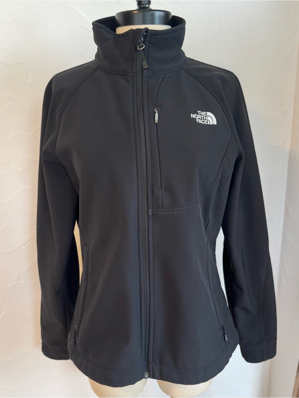 The North Face Black Softshell Fleece Jacket Women’s M Full Zip